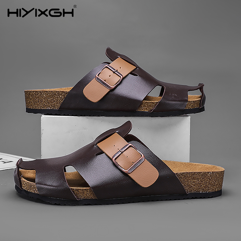 Flip Flop Leather Men - 2025 Men's Summer Slippers Breathable Anti-Slip