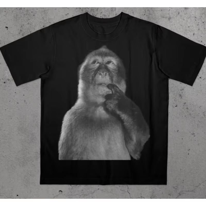 Thinking Monkey Graphic T-Shir - Tee Graphic Print ulasan dan harga