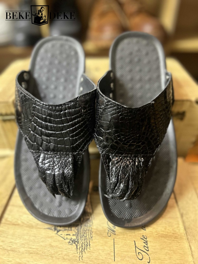 Summer Footwear Genuine Leathe - Flip Flop Leather Men ulasan dan harga