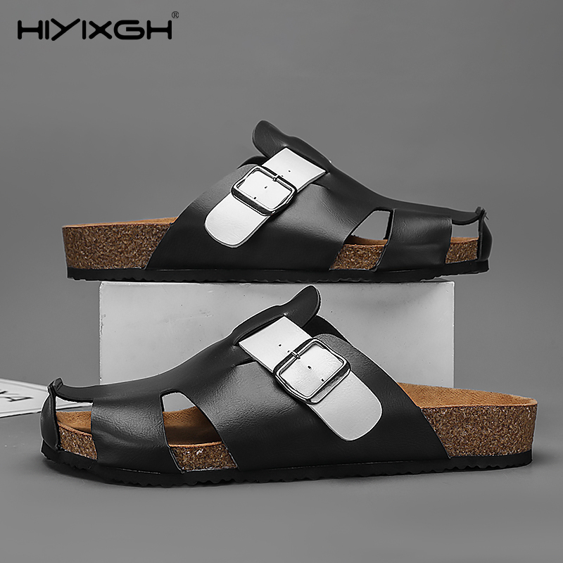 2025 Men's Summer Slippers Bre - Flip Flop Leather Men ulasan dan harga