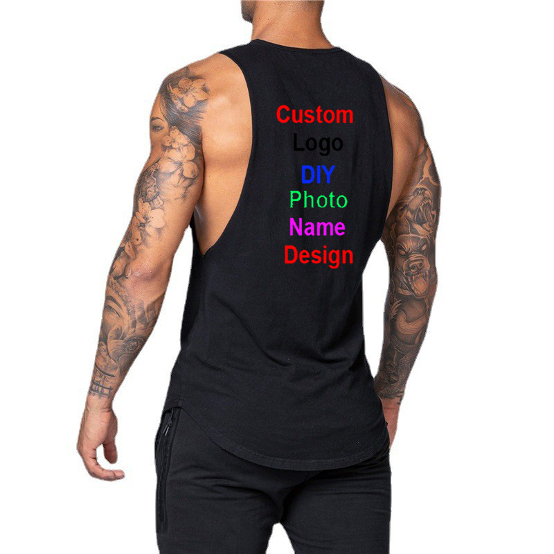 DIY Customized Logo Brand Gym  - Tank Top Muscle ulasan dan harga