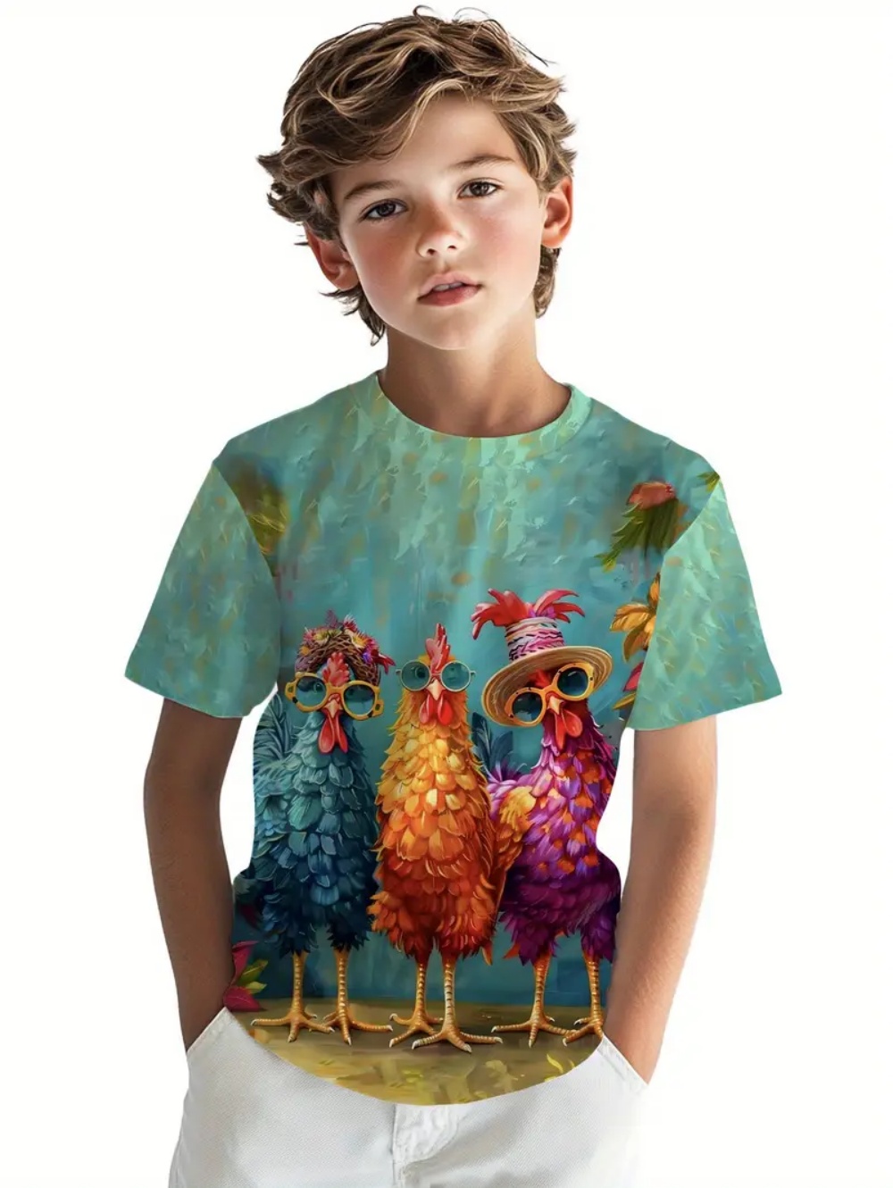 Kids' Tropical Macaw Parrots B - Tee Graphic Print ulasan dan harga