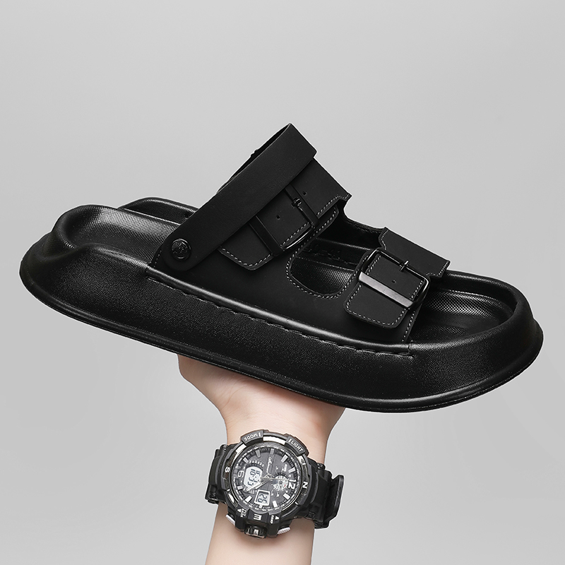 Men Sandals Leather Luxury Hig - Flip Flop Leather Men ulasan dan harga