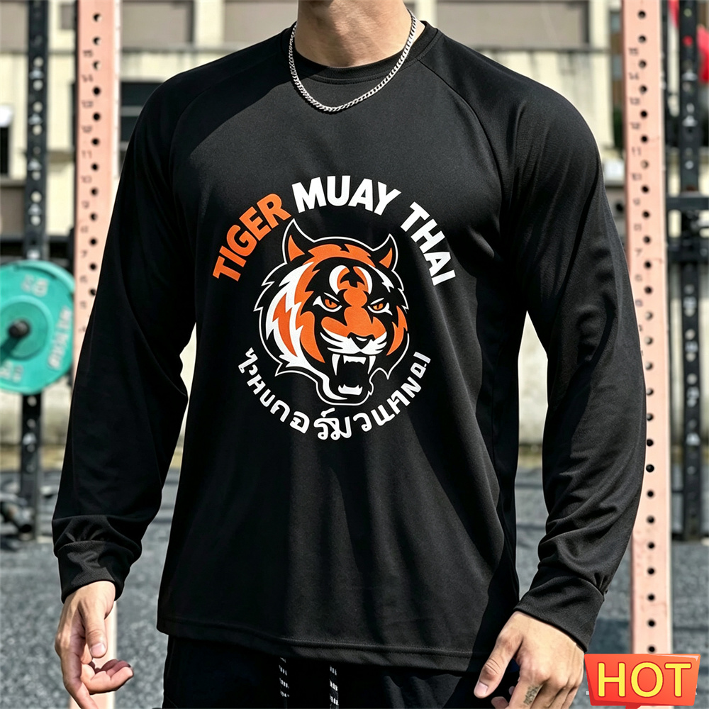 Muay Thai Men's Long sleeved T - Tee Graphic Print ulasan dan harga