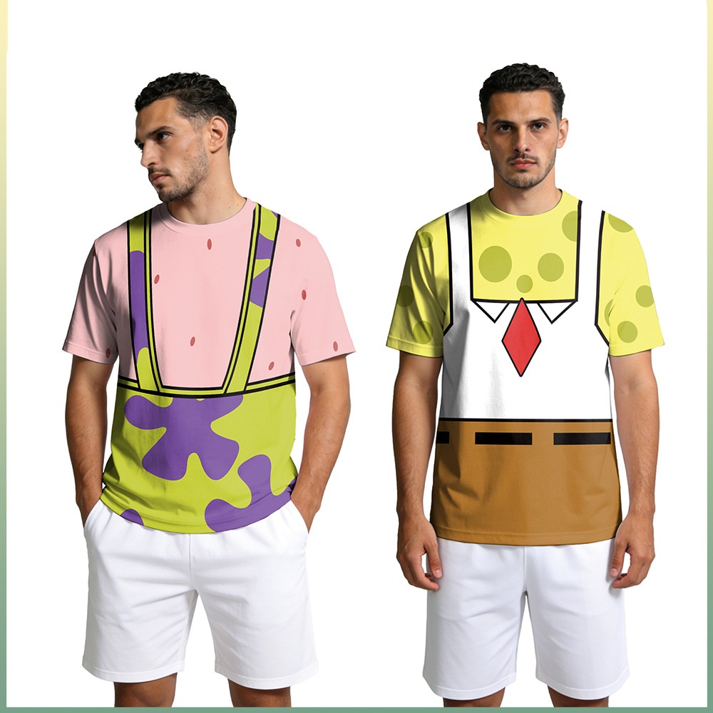 Sponge & Patrick Star Cosplay  - Tee Graphic Print ulasan dan harga