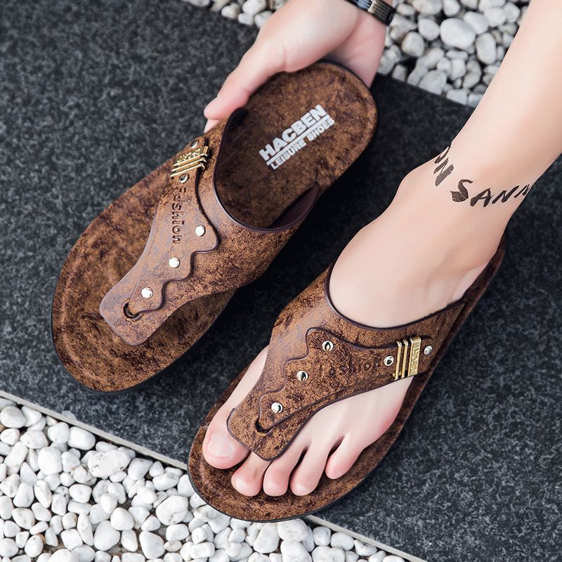 2026 New Men's Flip Flops Genu - Flip Flop Leather Men ulasan dan harga